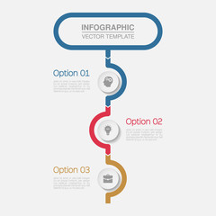 Vector infographic template for diagram, graph, presentation, chart, business concept with 3 options.
