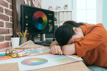 professional graphic designer feeling tired