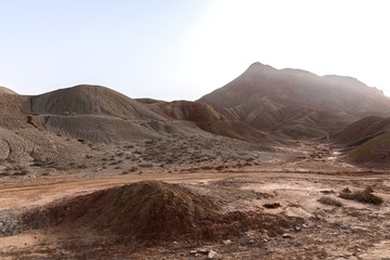 Large colorful mountains in China