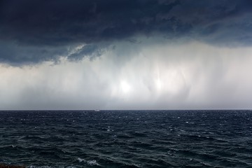 Large storm over the sea photo