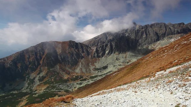 View from the top of the mountain (Predne Solisko) in the High Tatras, Slovakia