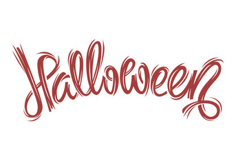 halloween hand lettering. vector.
