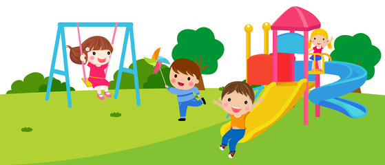 Happy children playing