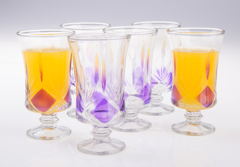 orange juice on a background