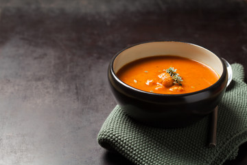 Tomato soup with meatballs