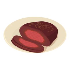 Cutlet icon, isometric style
