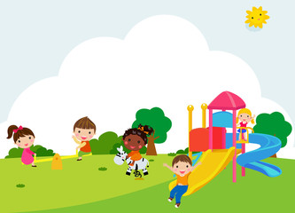 Children playing outside