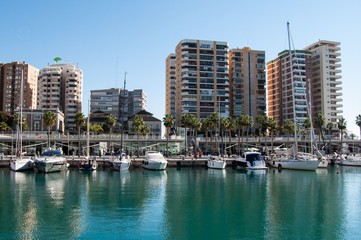 Fototapeta na wymiar Hafen von Malaga - Costa del Sol/ Spanien 