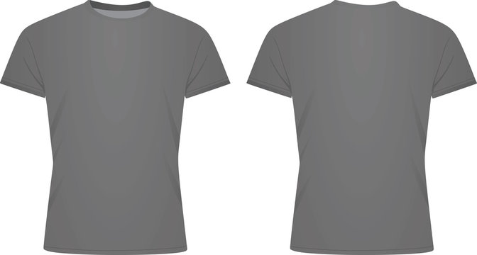 Grey T Shirt. Vector Illustration