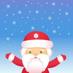 A beautiful New Year banner. Traditional Russian Grandfather Frost. A square poster for decorating a holiday party and congratulations.