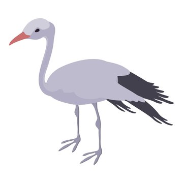 Stork icon, isometric style