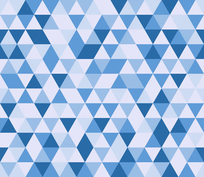 blue triangles seamless pattern