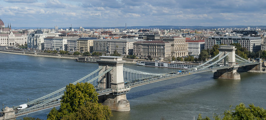 Szechenyi Chain Bridge in Danube