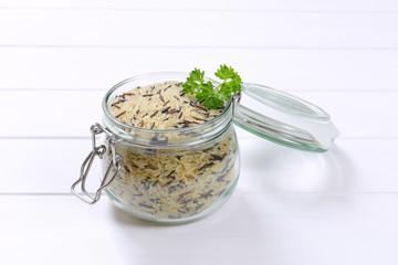 jar of wild rice