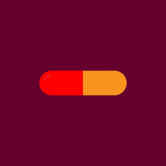 Medical pill icon vector