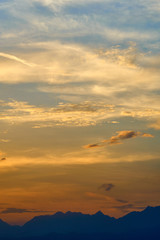 Sunset.