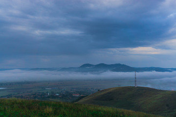 Morning fog in the mountains