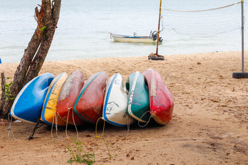 Old boat on beach