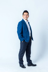 studio portrait of an asian businessman.