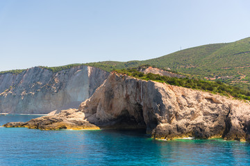 Fototapeta na wymiar Sea landscape in Lefkada island, greece