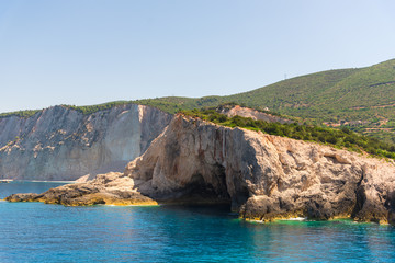 Sea landscape in Lefkada island, greece