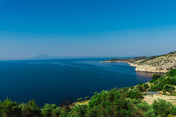 Fototapeta na wymiar Sea landscape at Lefkada island, Greece