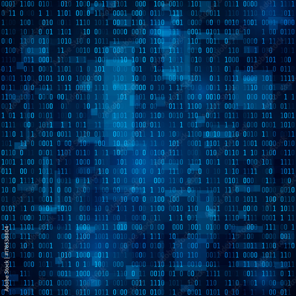Aufkleber technology abstract background. binary code. encryption and coding data. vector illustration