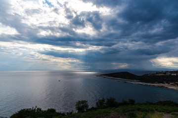 Sea landscape in Lefkada island, greece