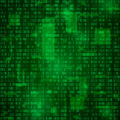 Generation of random binary data.  Coding information. Matrix vector background