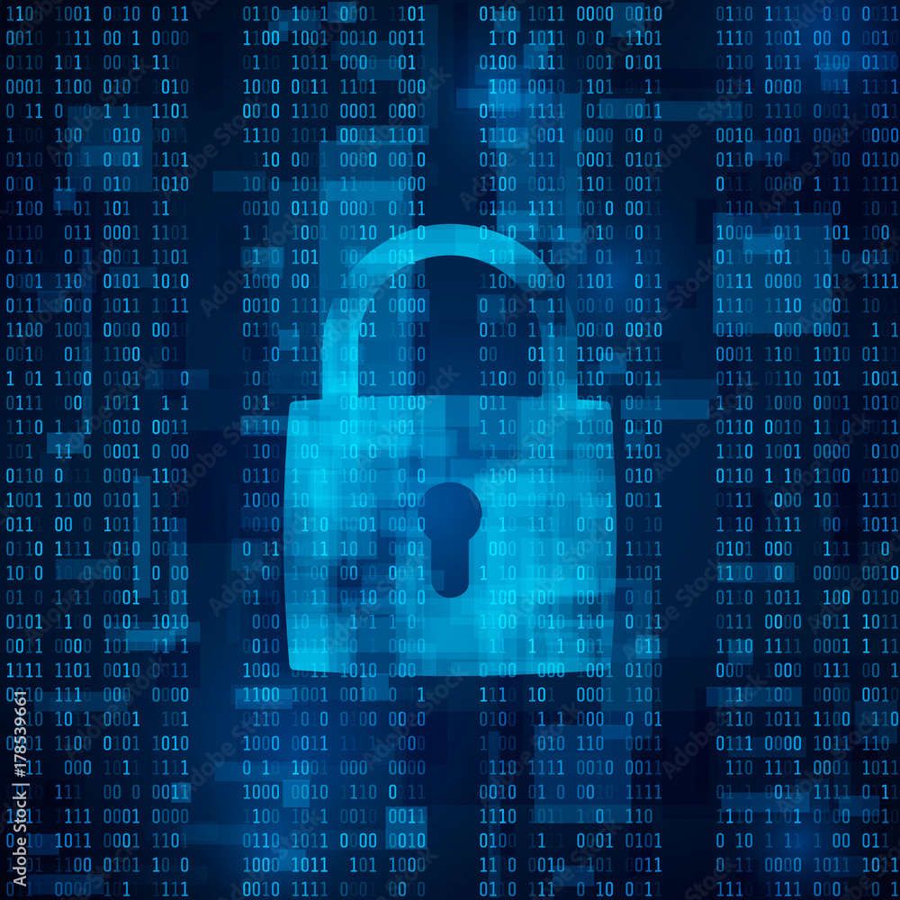 Poster hacker attack lockout. data protection from hacking. antivirus software. cyber security. data encryp