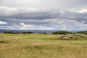 Obraz premium beutiful view of golf course in scotland