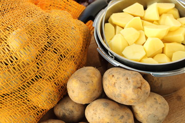 Gewaschene Kartoffeln