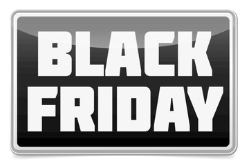 Black Friday inscription banner design template.