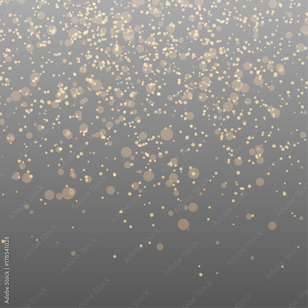 Canvas Prints falling golden transparent confetti over dark gradient background
