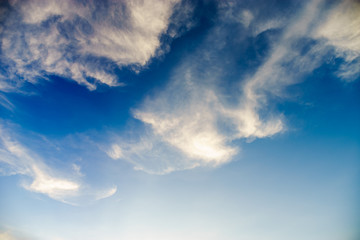 Fototapeta premium soft white clouds against blue sky
