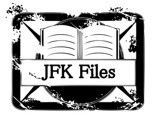 Illustration of secret JFK files isolated on white background