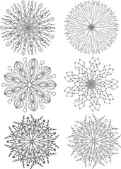 Snowflake Mandala Vector Designs