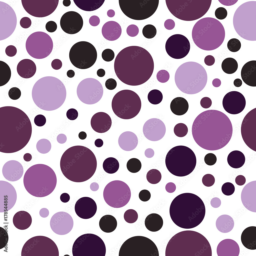 Poster polka dots seamless texture - simple vector background. abstract background with colorful circles. s