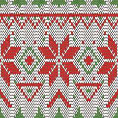 Seamless Christmas knitted retro pattern vintage