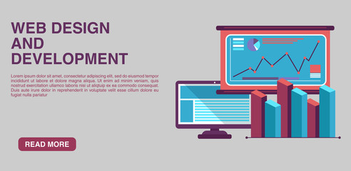 flat vector for business digital marketing online concept and internet marketing on mobile online concept