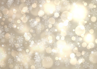 Silver winter abstract bokeh background