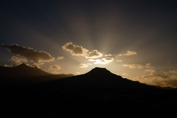 beautiful sunrise over mountain