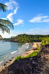 Untouched Beautiful Beach off the Cliff in South Goa, India - 178548052