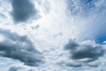 dark storm clouds with background,Dark clouds before a thunder-storm.
