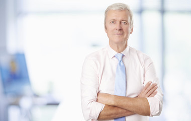Fototapeta premium Successful in the business. Senior businessman portrait. 