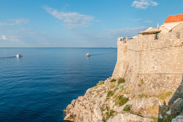 Fototapeta na wymiar City walls of Dubrovnik in Croatia