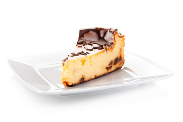 Cheesecake with chocolate