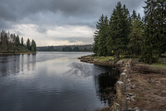 The Silberteich lake  in Harz, Germany