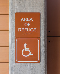 Handicapped Area of Refuge Sign