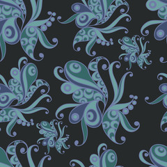 Seamless pattern with floral ornament 10